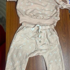 Kids Beige Star Print Matching Set